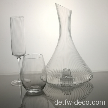 Crystal Ripple Wine Glass Dekanter